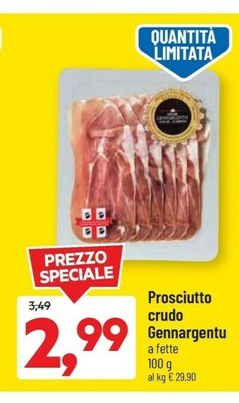 DPiù Fattorie gennargentu Prosciutto Crudo A Fette offerta