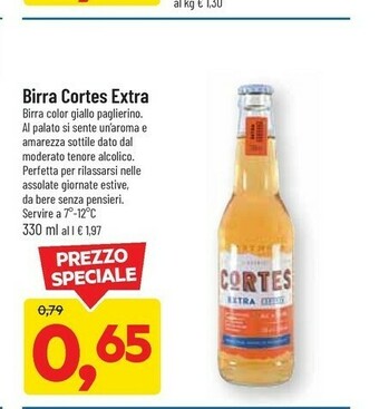 DPiù Cortes Birra Extra 330 Ml offerta