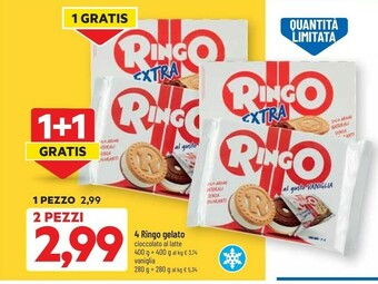 DPiù Ringo Gelato Snack Gusto Vaniglia offerta