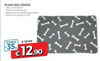 Famila Plaid Pail Grigio offerta