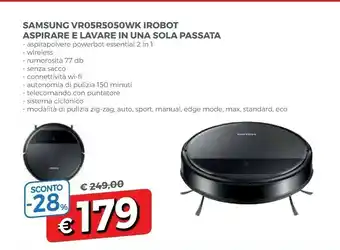 Famila Samsung VR05R5050WK Aspirapolvere Robot Nero 0,2 L offerta