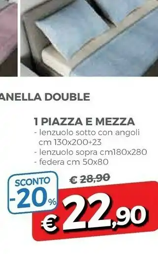 Famila Completo Letto In Flanella Double 1 Piazza E Mezza offerta