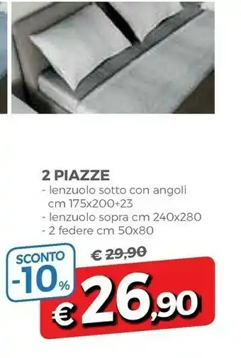 Famila Completo Letto In Flanella Double 2 Piazze offerta