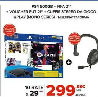 Gamestop Ps4 500 Gb + Fifa 21 offerta