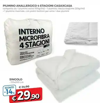 4 stagioni Piumino Anallergico
