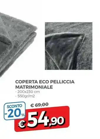 Famila Coperta Eco Pelliccia Matrimoniale offerta