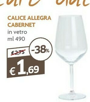 Famila Excelsa Calice Allegra Cabernet In Vetro offerta