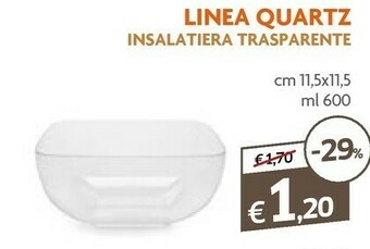 Famila Excelsa Linea Quartz Insalatiera Trasparente offerta