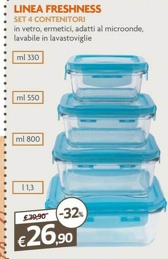 Famila Excelsa Linea Freshness Set 4 Contenitori offerta