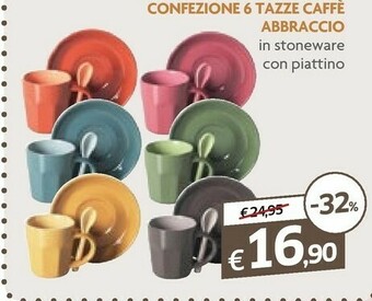 Famila Excelsa Confezione 6 Tazze Caffe Abbraccio offerta