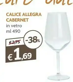 Famila Excelsa Calice Allegra Cabernet In Vetro offerta