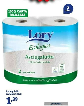 In'S Mercato Lory Asciugatutto Ecolabel offerta