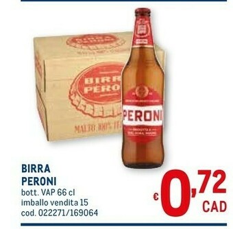 Metro Peroni Birra 660 G(ml) offerta