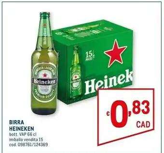 Metro Heineken Birra 660 G(ml) offerta