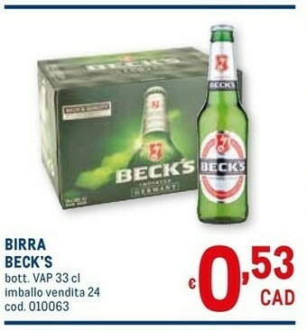 Metro Beck's - Birra 330 G(ml) offerta