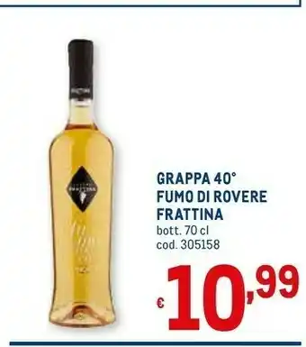 Metro Frattina Grappa 40 Fumo Di Rovere offerta