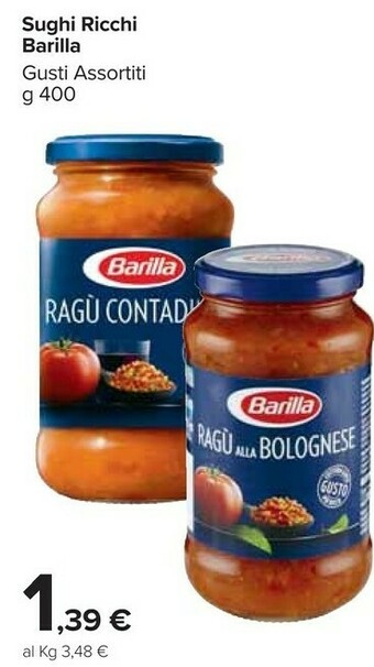 Carrefour Market Barilla Sughi per pasta offerta