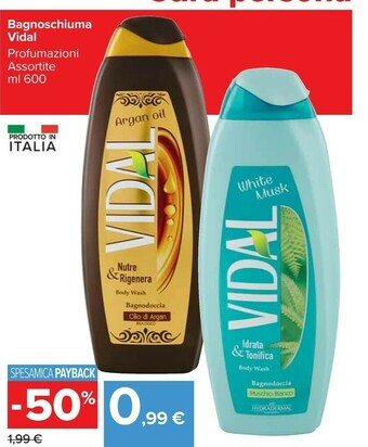 Carrefour Market Vidal Bagnoschiuma offerta