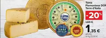 Carrefour Market Terre d'Italia Formaggio offerta