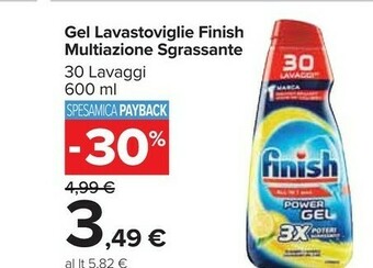 Carrefour Market Finish Detersivo lavastoviglie offerta