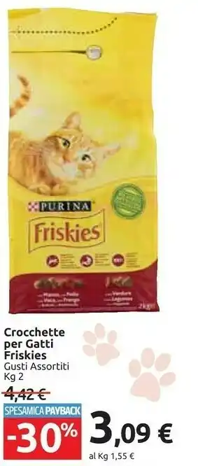 Carrefour Market Purina Crocchette Per Gatti Friskies offerta