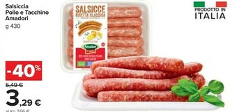 Carrefour Market Amadori Salsicce offerta