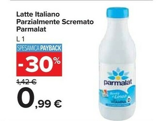 Carrefour Market Parmalat Latte parzialmente scremato offerta