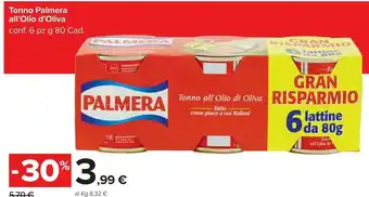 Carrefour Market Palmera Tonno offerta