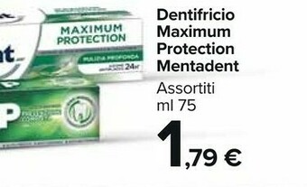 Carrefour Mentadent Dentifricio offerta