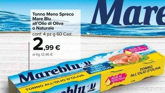 Carrefour Mareblu Tonno offerta