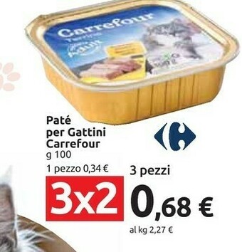 Carrefour Carrefour Pate Per Gattini offerta