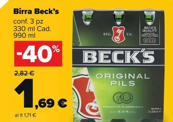 Carrefour Becks Birra offerta