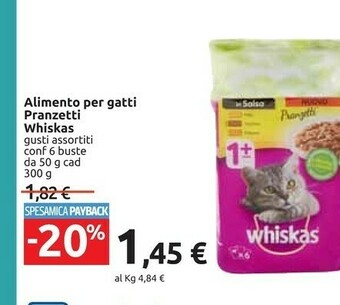 Carrefour Whiskas Cibo per gatti offerta