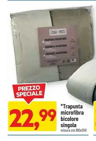 DPiù Trapunta Microfibra Bicolore Singola offerta