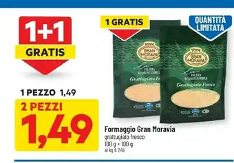 Gran moravia Formaggio Grattugiato Fresco
