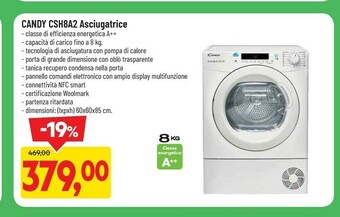DPiù Candy CSH8A2 Asciugatrice offerta