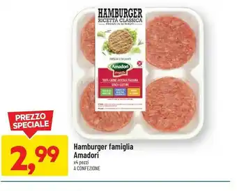 DPiù Amadori Hamburger Famiglia offerta