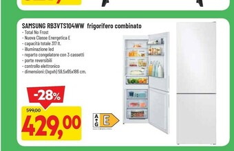 DPiù Samsung RB3VTS104WW Frigorifero Con Congelatore Libera Installazione 317 L E Bianco offerta