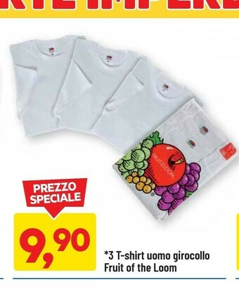 DPiù Fruit of the loom T-shirt Uomo offerta