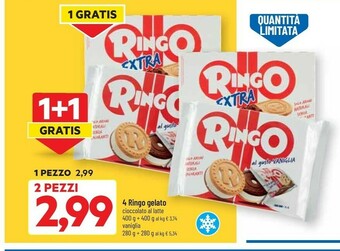 DPiù Ringo Gelato Snack Gusto Vaniglia offerta