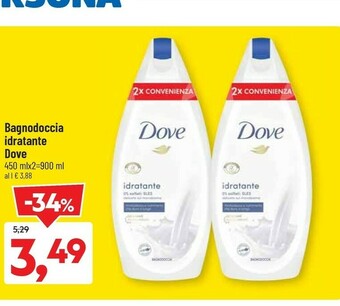 DPiù Dove Bagnodoccia Idratante offerta