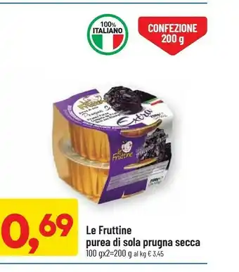 Le fruttine Purea Di Sola Prugna Secca
