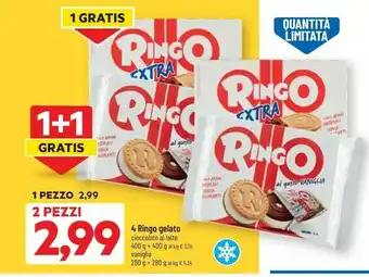DPiù Ringo Gelato Snack Gusto Vaniglia offerta