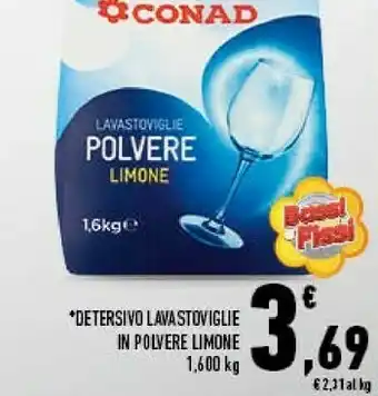 Conad Superstore Conad Detersivo Lavastoviglie In Polvere Limone offerta