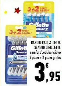 Conad Superstore Gillette Rasoio Radi & Getta Sensor 3 offerta