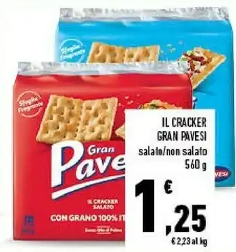 Conad Superstore Pavesi Gran I Cracker Salati Senza Granelli Di Sale In Superficie 560 G(ml) offerta