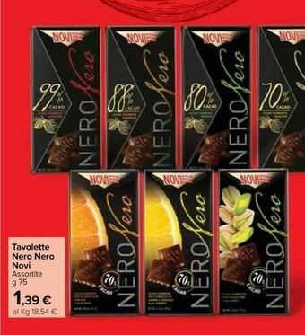 Carrefour Market Novi Nero Nero 70% Cacao 75 G(ml) offerta