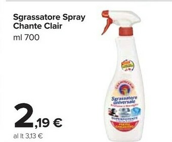 Carrefour Market Chanteclair Sgrassatore Spray offerta