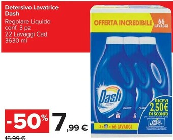 Carrefour Market Dash Detersivo Lavatrice Regolare Liquido offerta