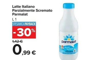 Carrefour Market Parmalat Latte Parzialmente Scremato 1000 G(ml) offerta